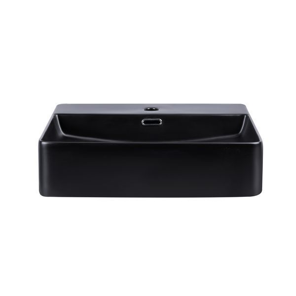 Раковина Qtap Nando LT 500х420х120 Matt black QT12112173SMBMBN SD00052920 фото