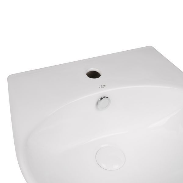 Раковина подвесная моноблок Qtap Virgo 550х430х400 White с донным клапаном QT1811037GW SD00043871 фото