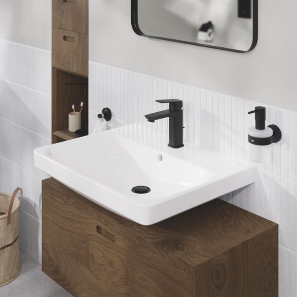 Змішувач для умивальника Grohe Cubeo, одноважільний, М-SiZE, чорний матовий (1017492430) 1017492430 фото